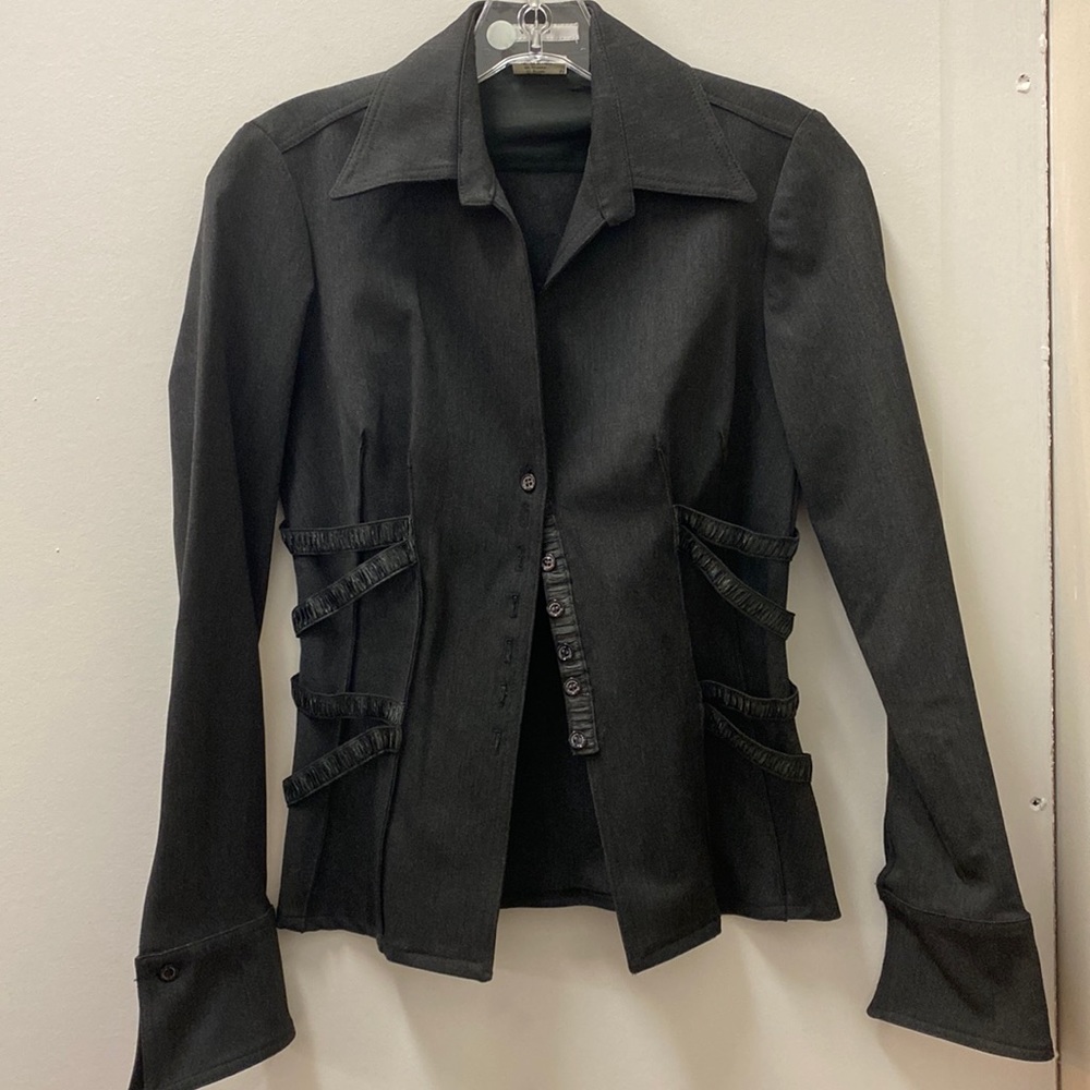 Vertigo Black Collared Blazer